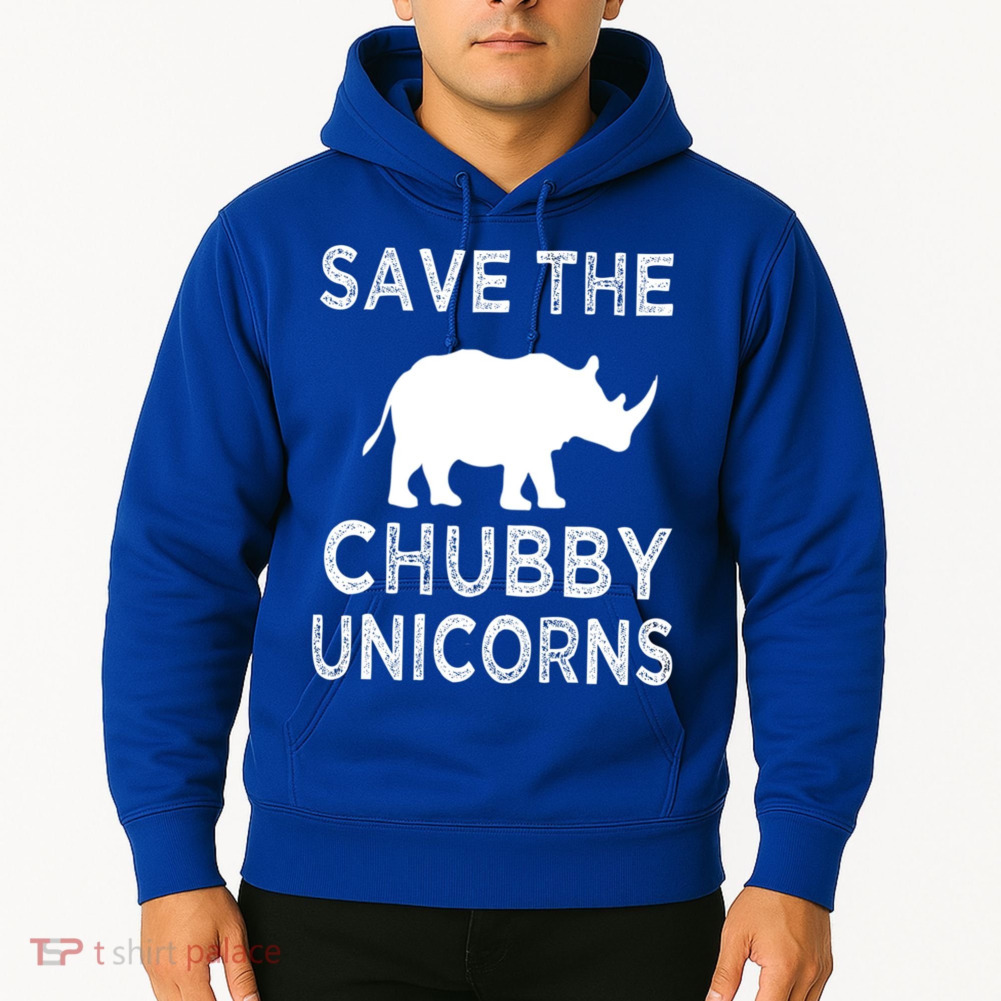 Save The Chubby Unicorns Rhino Funny Cute Gift Hoodie
