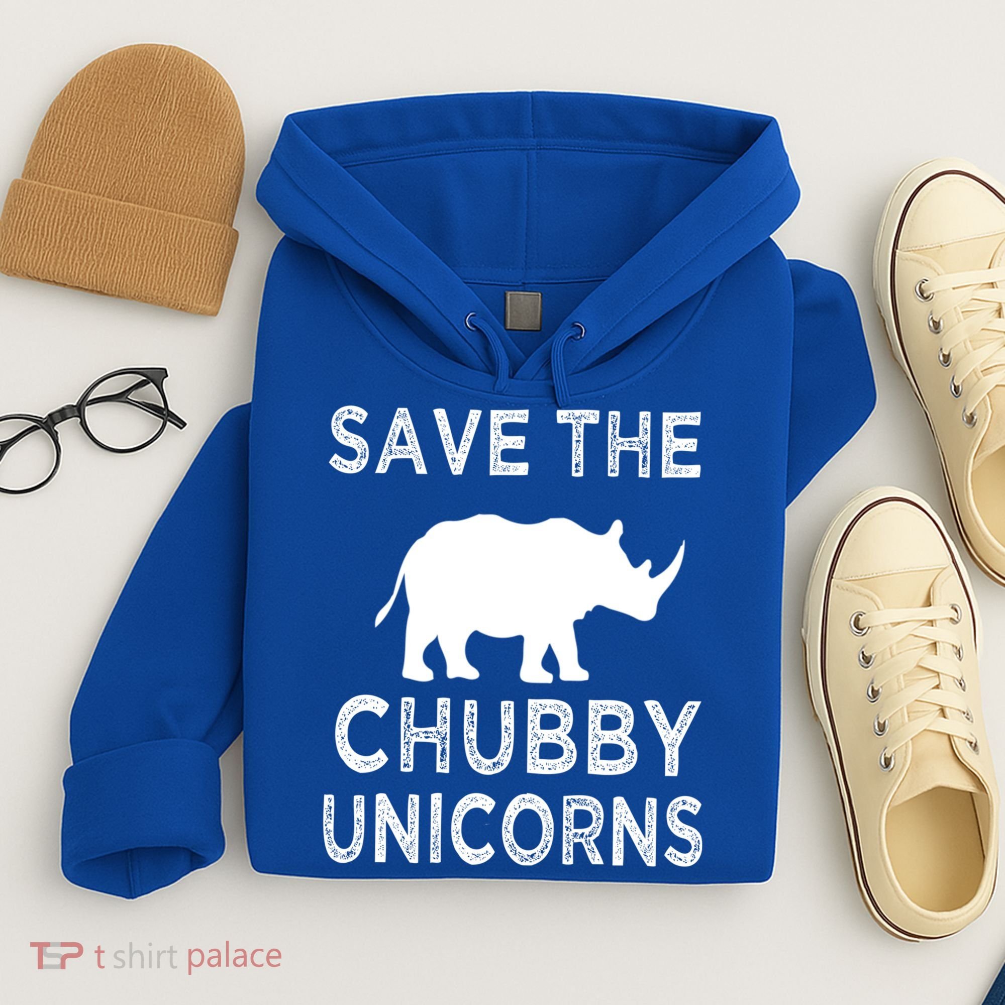 Save The Chubby Unicorns Rhino Funny Cute Gift Hoodie