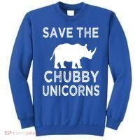 Save The Chubby Unicorns Rhino Funny Cute Gift Sweatshirt thumb 0