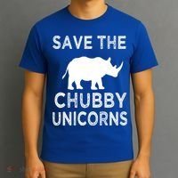 Save The Chubby Unicorns Rhino Funny Cute Gift T-Shirt thumb 3