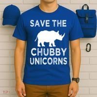 Save The Chubby Unicorns Rhino Funny Cute Gift T-Shirt thumb 6