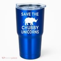 Save The Chubby Unicorns Rhino Funny Cute Gift Tumbler thumb 0