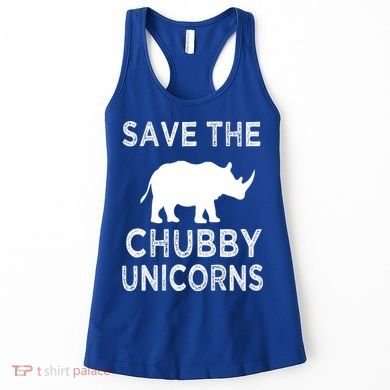 Save The Chubby Unicorns Rhino Funny Cute Gift Women's Tank Top