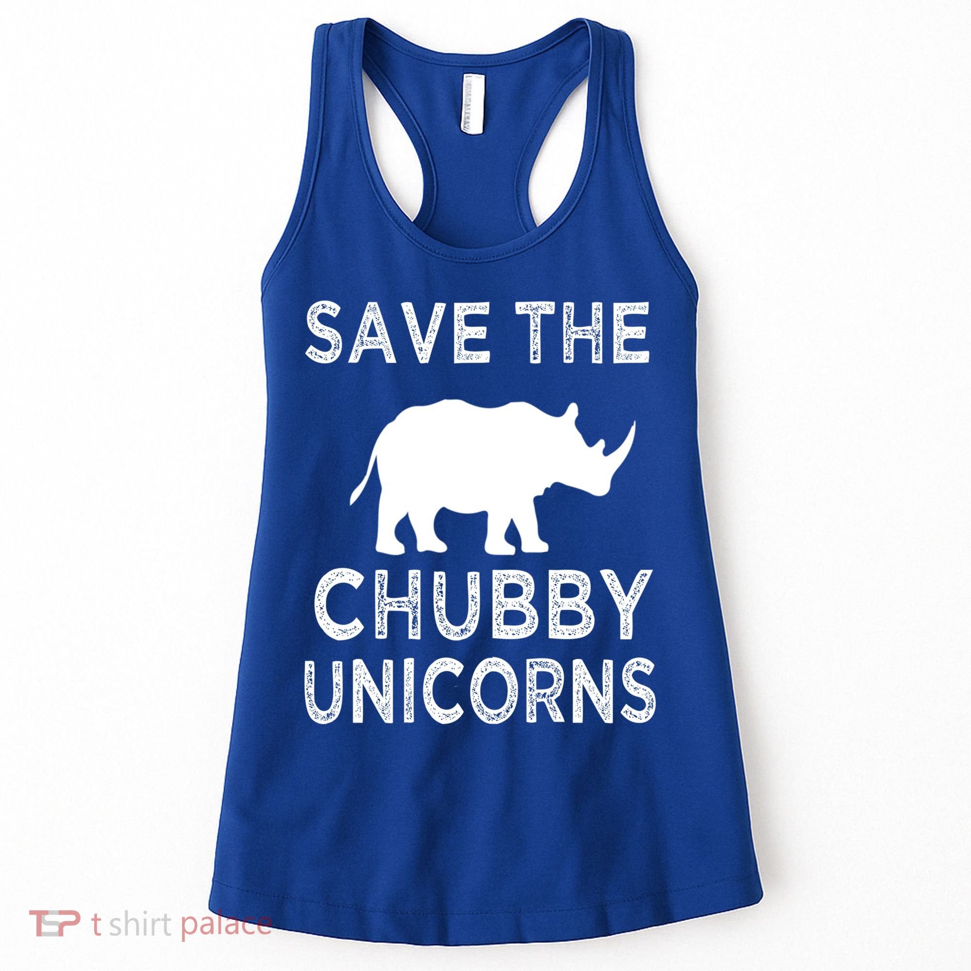 Save The Chubby Unicorns Rhino Funny Cute Gift Women's Tank Top