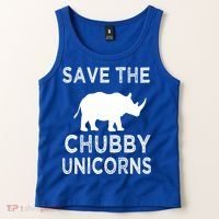 Save The Chubby Unicorns Rhino Funny Cute Gift Tank Top thumb 2