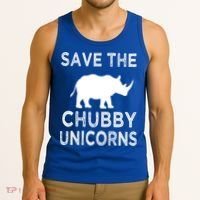 Save The Chubby Unicorns Rhino Funny Cute Gift Tank Top thumb 3