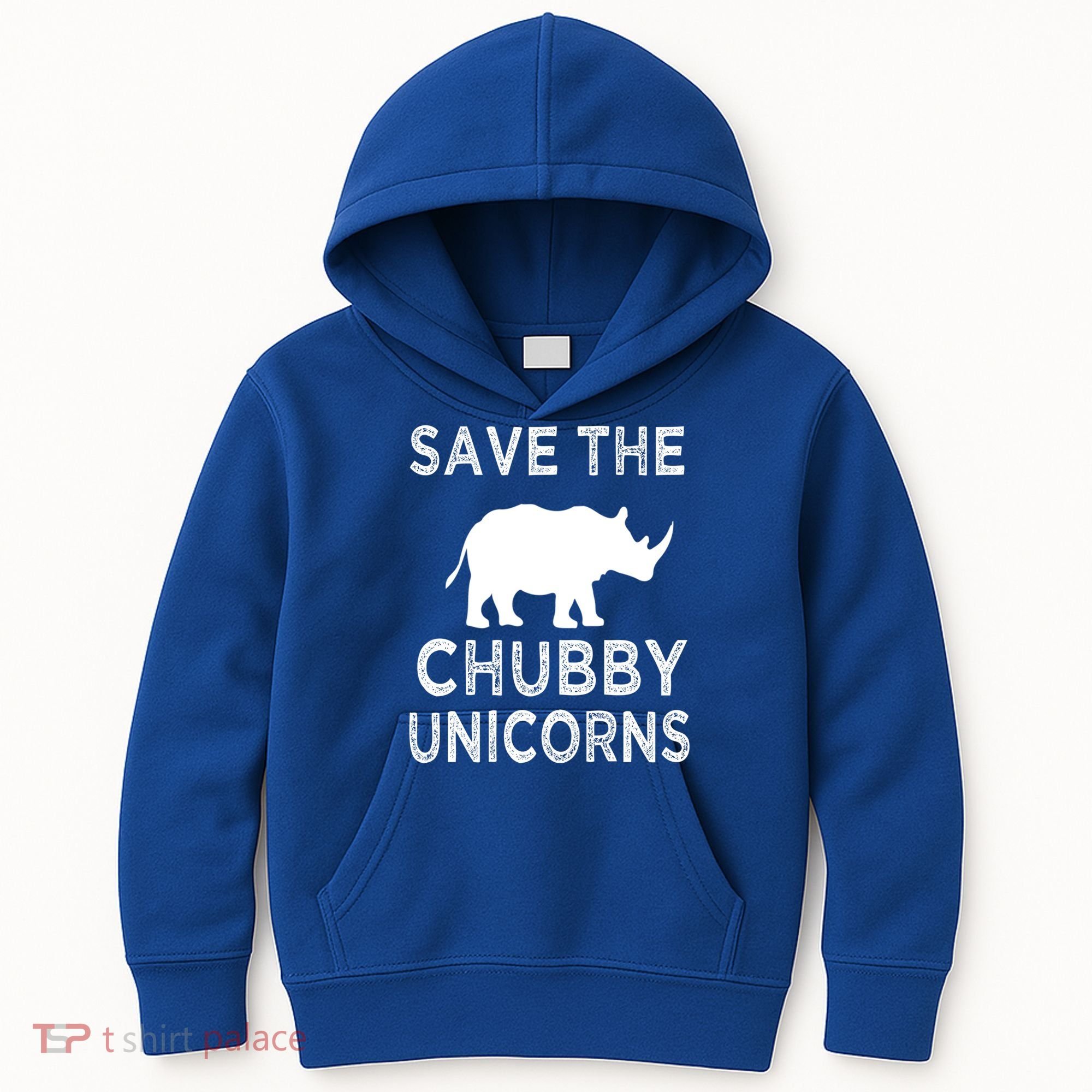 Save The Chubby Unicorns Rhino Funny Cute Gift Kids Hoodie