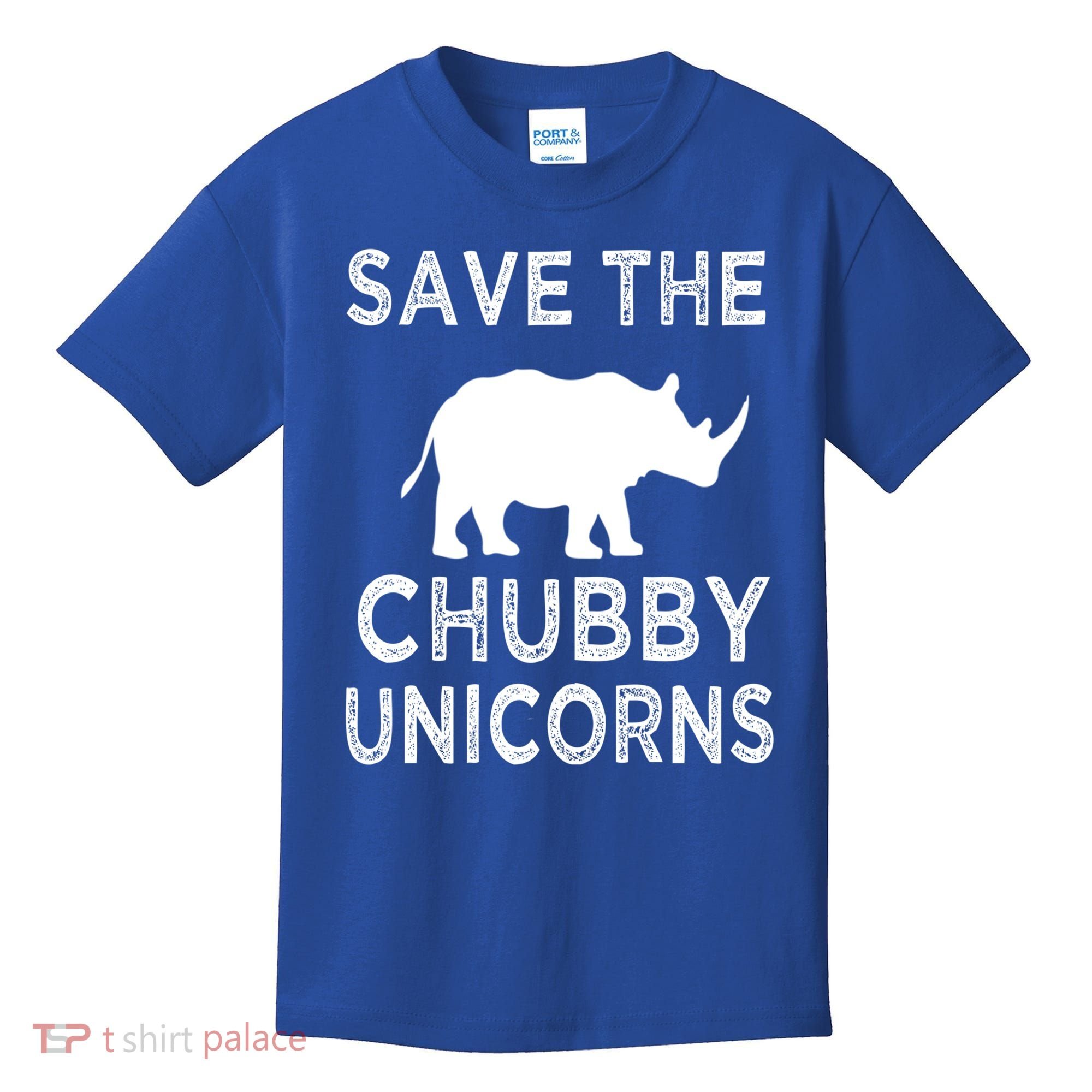 Save The Chubby Unicorns Rhino Funny Cute Gift Kids T-Shirt