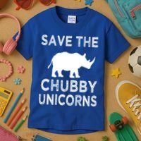 Save The Chubby Unicorns Rhino Funny Cute Gift Kids T-Shirt thumb 3