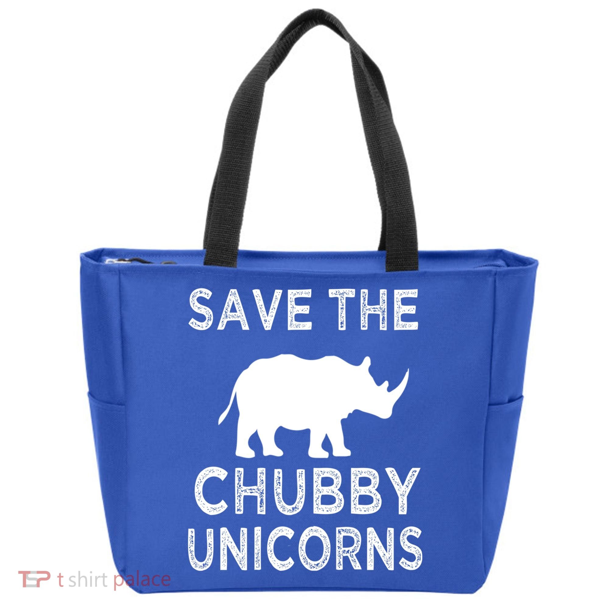 Save The Chubby Unicorns Rhino Funny Cute Gift Tote Bag