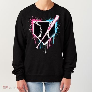 Sport Team Cool B.A.S.E.B.A.L.L Home Plate Drip With Sprinkles Drip Women's Sweatshirt