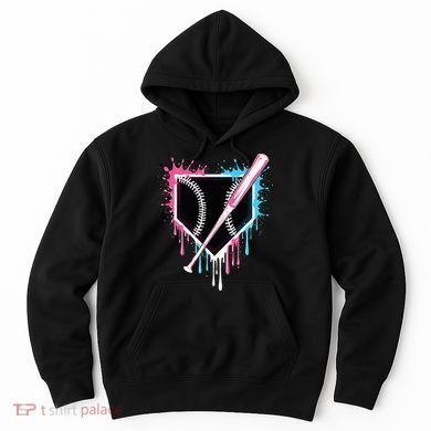Sport Team Cool B.A.S.E.B.A.L.L Home Plate Drip With Sprinkles Drip Hoodie