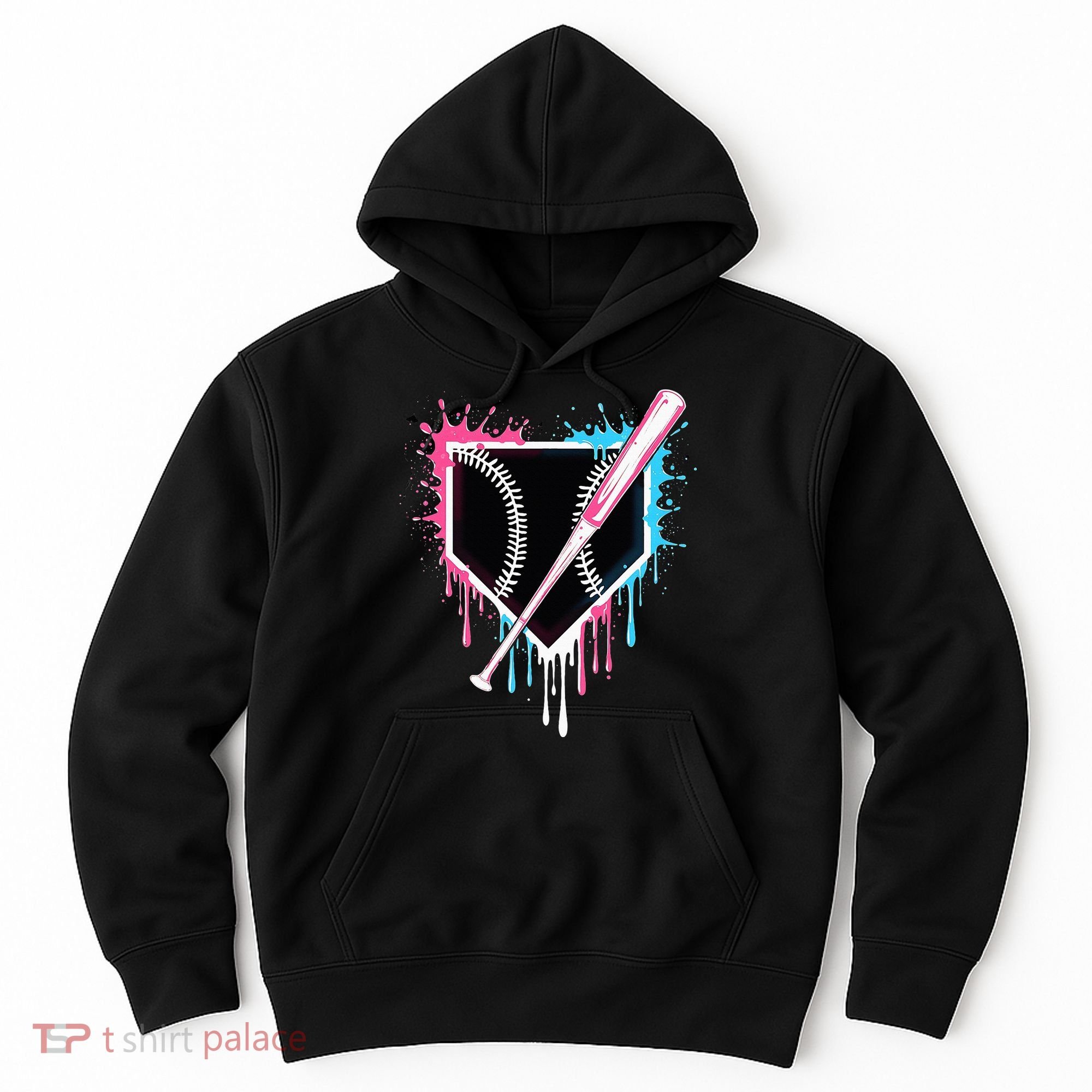 Sport Team Cool B.A.S.E.B.A.L.L Home Plate Drip With Sprinkles Drip Hoodie