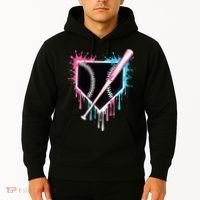 Sport Team Cool B.A.S.E.B.A.L.L Home Plate Drip With Sprinkles Drip Hoodie thumb 2