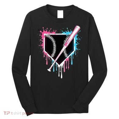 Sport Team Cool B.A.S.E.B.A.L.L Home Plate Drip With Sprinkles Drip Long Sleeve Shirt