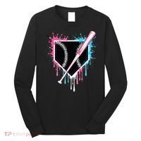 Sport Team Cool B.A.S.E.B.A.L.L Home Plate Drip With Sprinkles Drip Long Sleeve Shirt thumb 0