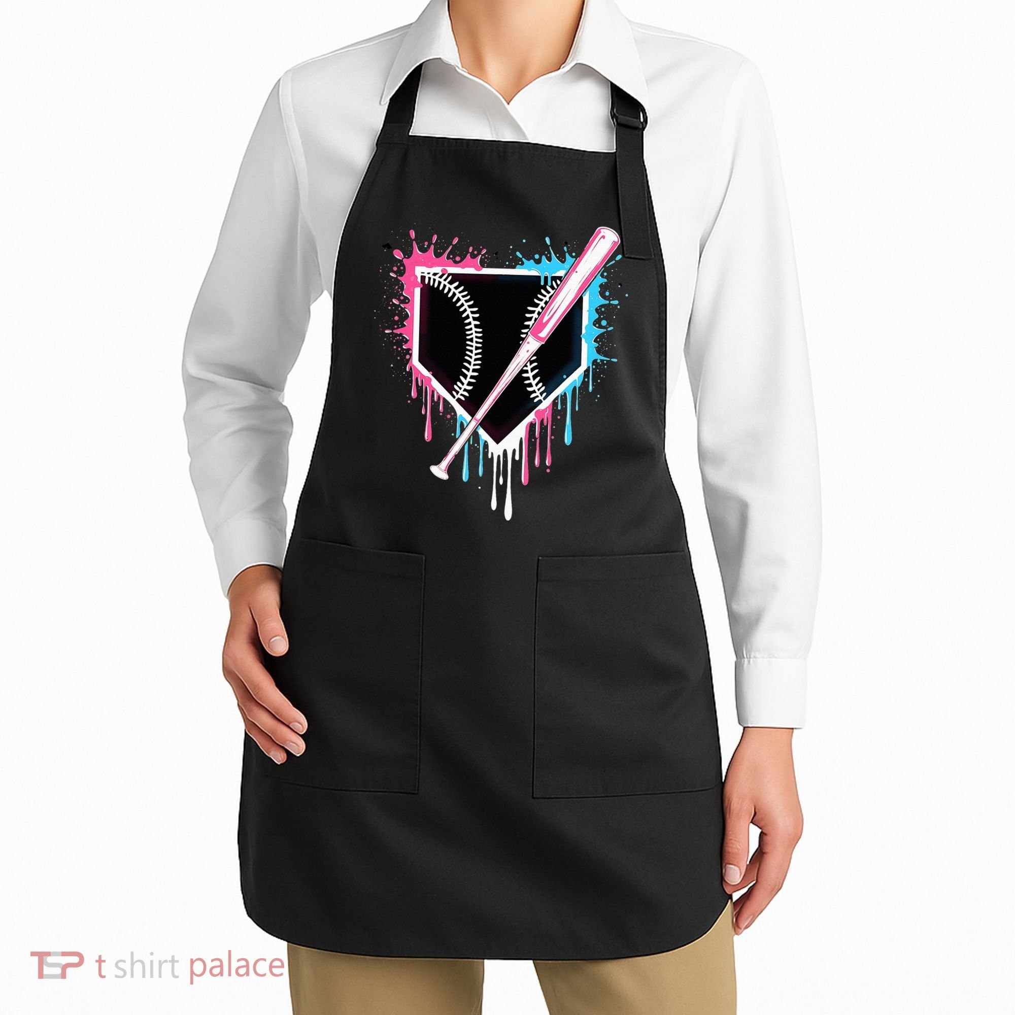 Sport Team Cool B.A.S.E.B.A.L.L Home Plate Drip With Sprinkles Drip Apron