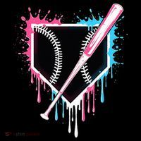 Sport Team Cool B.A.S.E.B.A.L.L Home Plate Drip With Sprinkles Drip Sweatshirt thumb 3