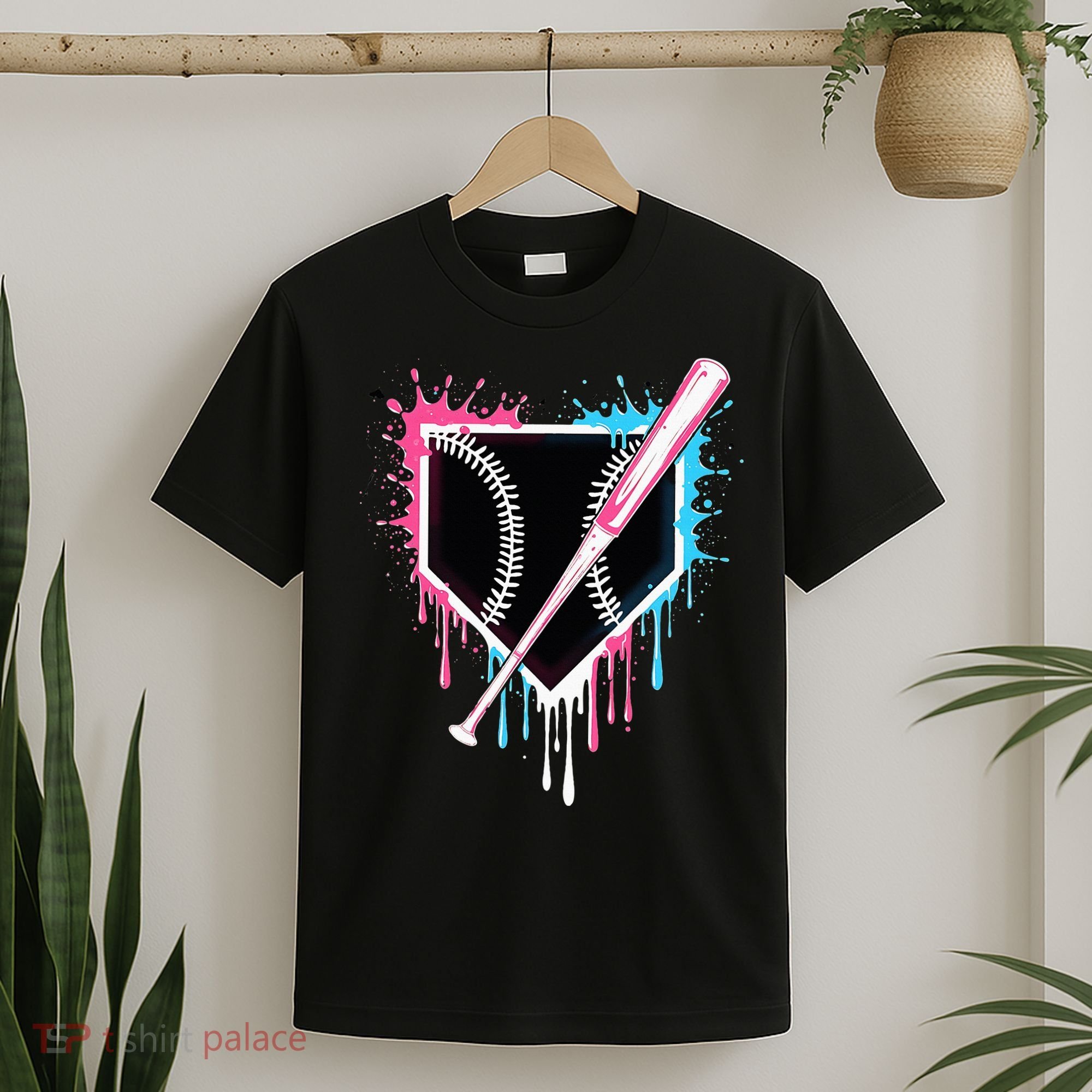 Sport Team Cool B.A.S.E.B.A.L.L Home Plate Drip With Sprinkles Drip T-Shirt