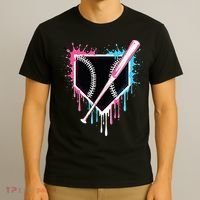 Sport Team Cool B.A.S.E.B.A.L.L Home Plate Drip With Sprinkles Drip T-Shirt thumb 3
