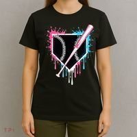 Sport Team Cool B.A.S.E.B.A.L.L Home Plate Drip With Sprinkles Drip T-Shirt thumb 4