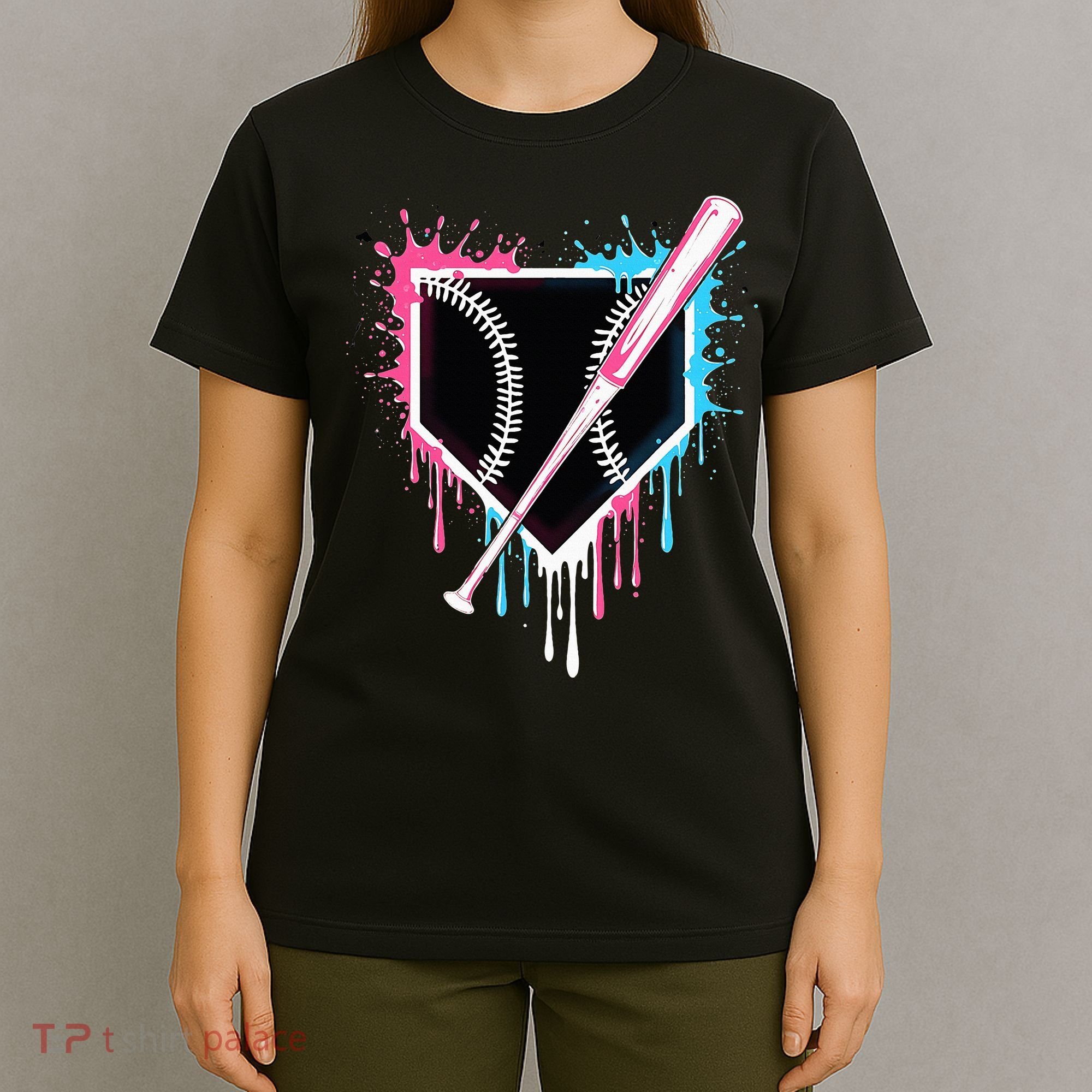 Sport Team Cool B.A.S.E.B.A.L.L Home Plate Drip With Sprinkles Drip T-Shirt