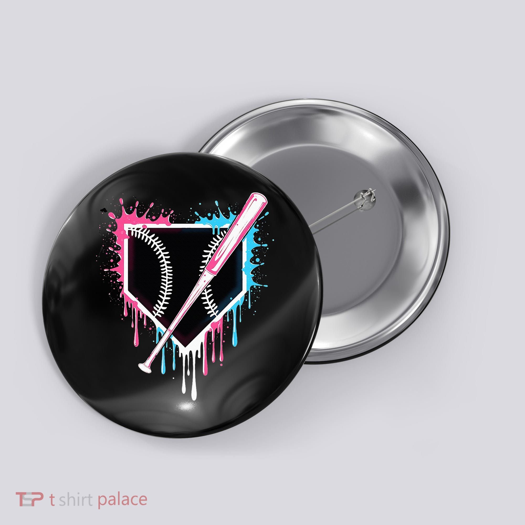 Sport Team Cool B.A.S.E.B.A.L.L Home Plate Drip With Sprinkles Drip Button