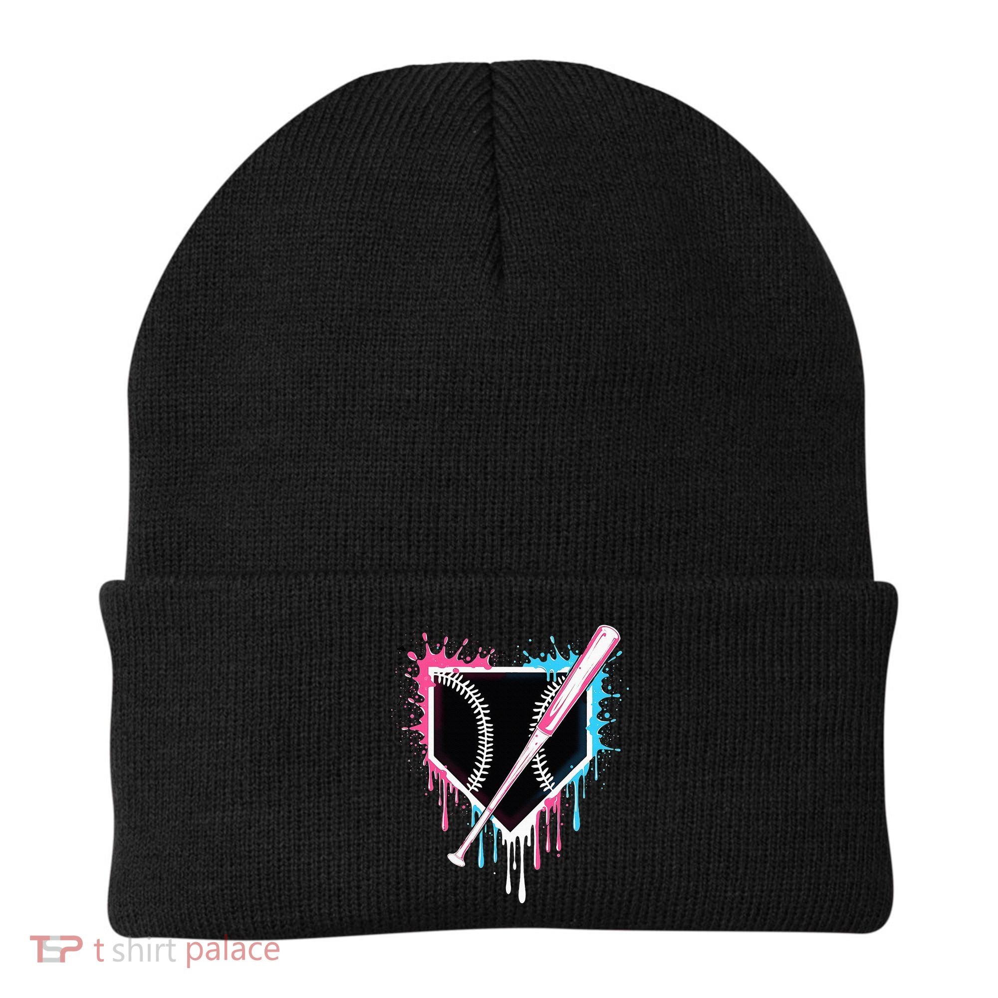 Sport Team Cool B.A.S.E.B.A.L.L Home Plate Drip With Sprinkles Drip Beanie