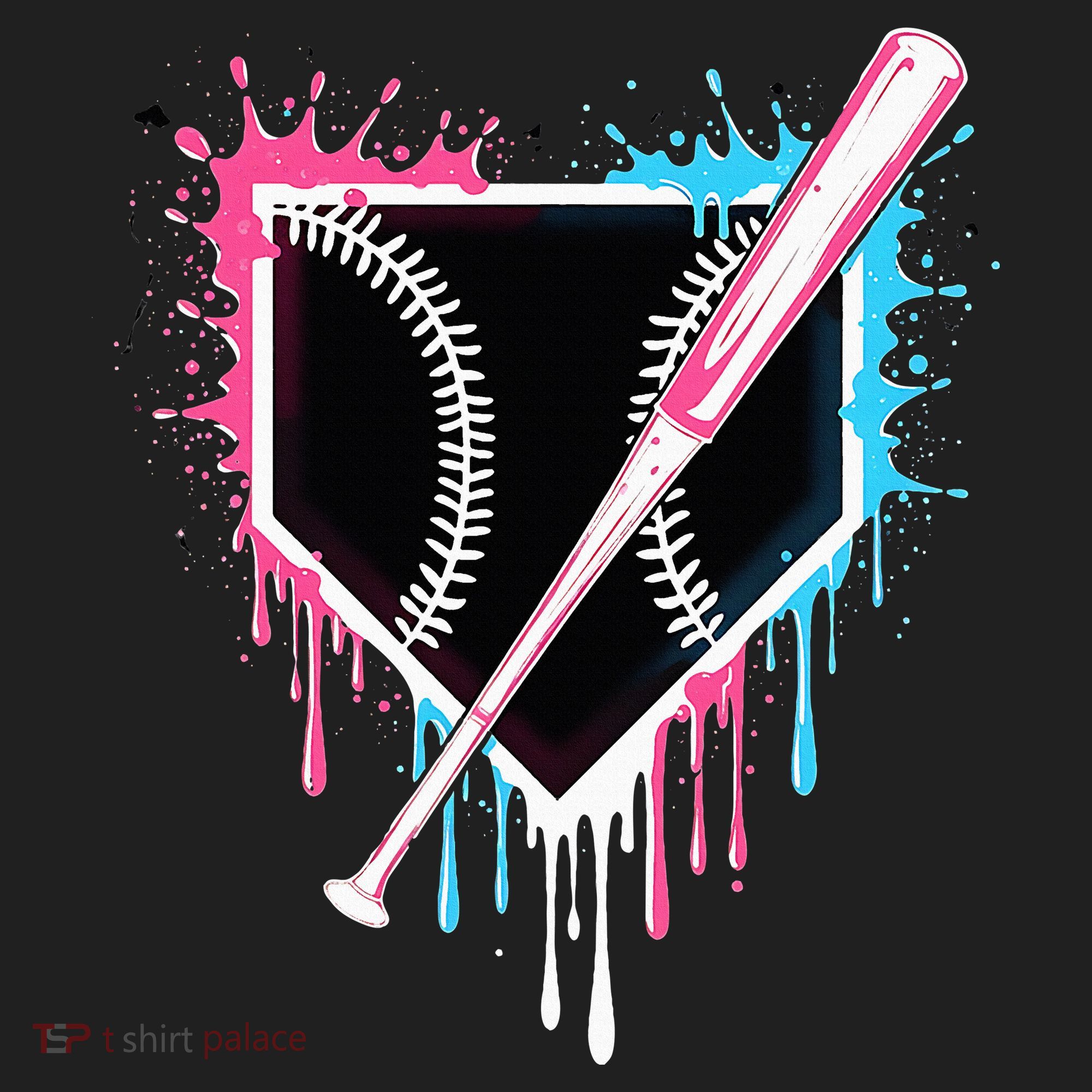 Sport Team Cool B.A.S.E.B.A.L.L Home Plate Drip With Sprinkles Drip Beanie