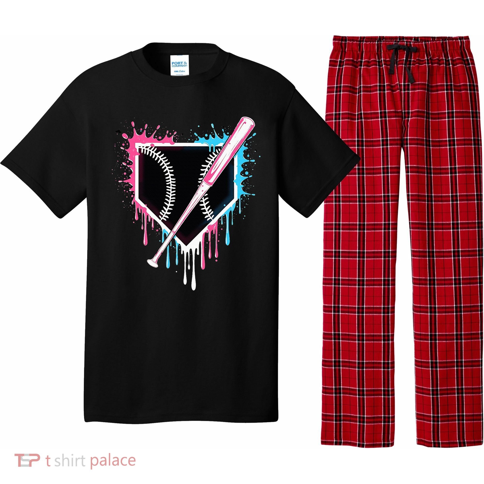 Sport Team Cool B.A.S.E.B.A.L.L Home Plate Drip With Sprinkles Drip Pajama Set