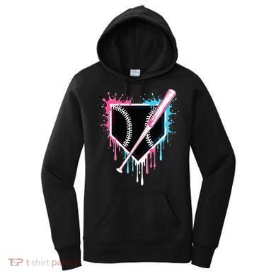 Sport Team Cool B.A.S.E.B.A.L.L Home Plate Drip With Sprinkles Drip Women's Hoodie