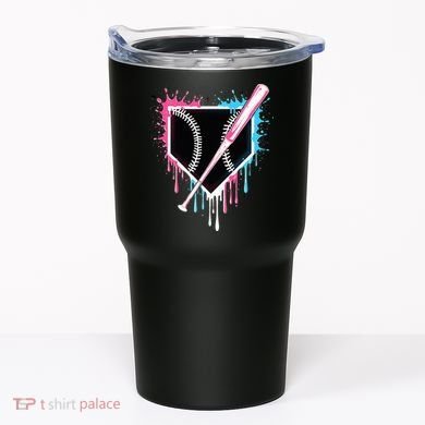 Sport Team Cool B.A.S.E.B.A.L.L Home Plate Drip With Sprinkles Drip Tumbler