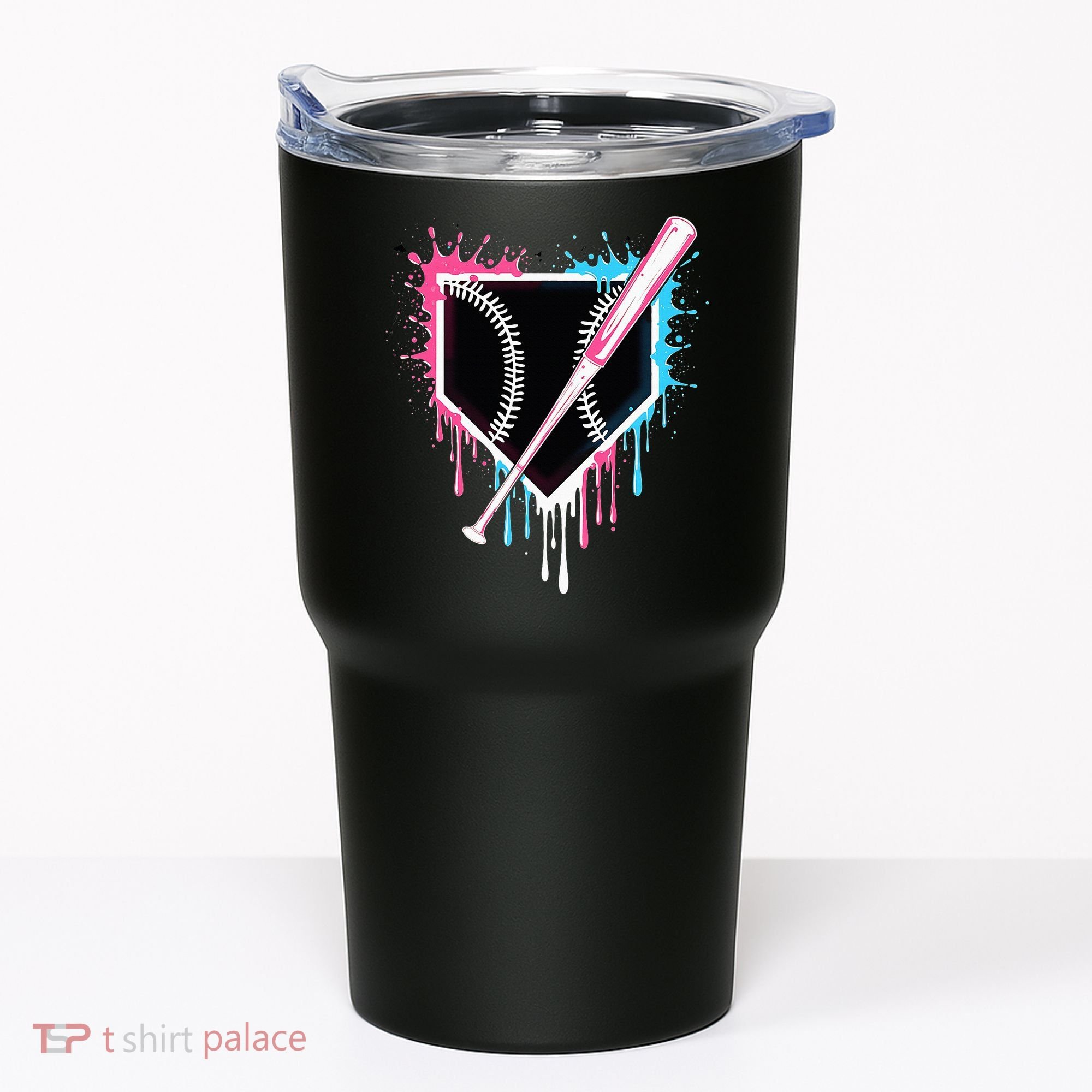 Sport Team Cool B.A.S.E.B.A.L.L Home Plate Drip With Sprinkles Drip Tumbler