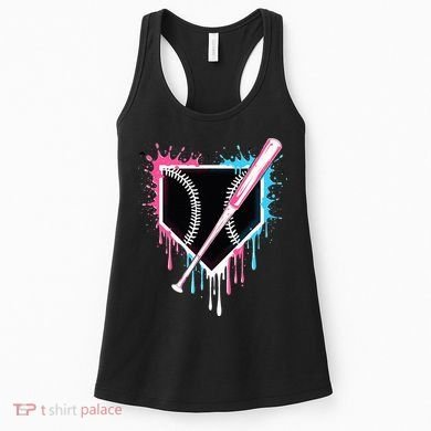 Sport Team Cool B.A.S.E.B.A.L.L Home Plate Drip With Sprinkles Drip Women's Tank Top