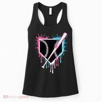 Sport Team Cool B.A.S.E.B.A.L.L Home Plate Drip With Sprinkles Drip Women's Tank Top thumb 0