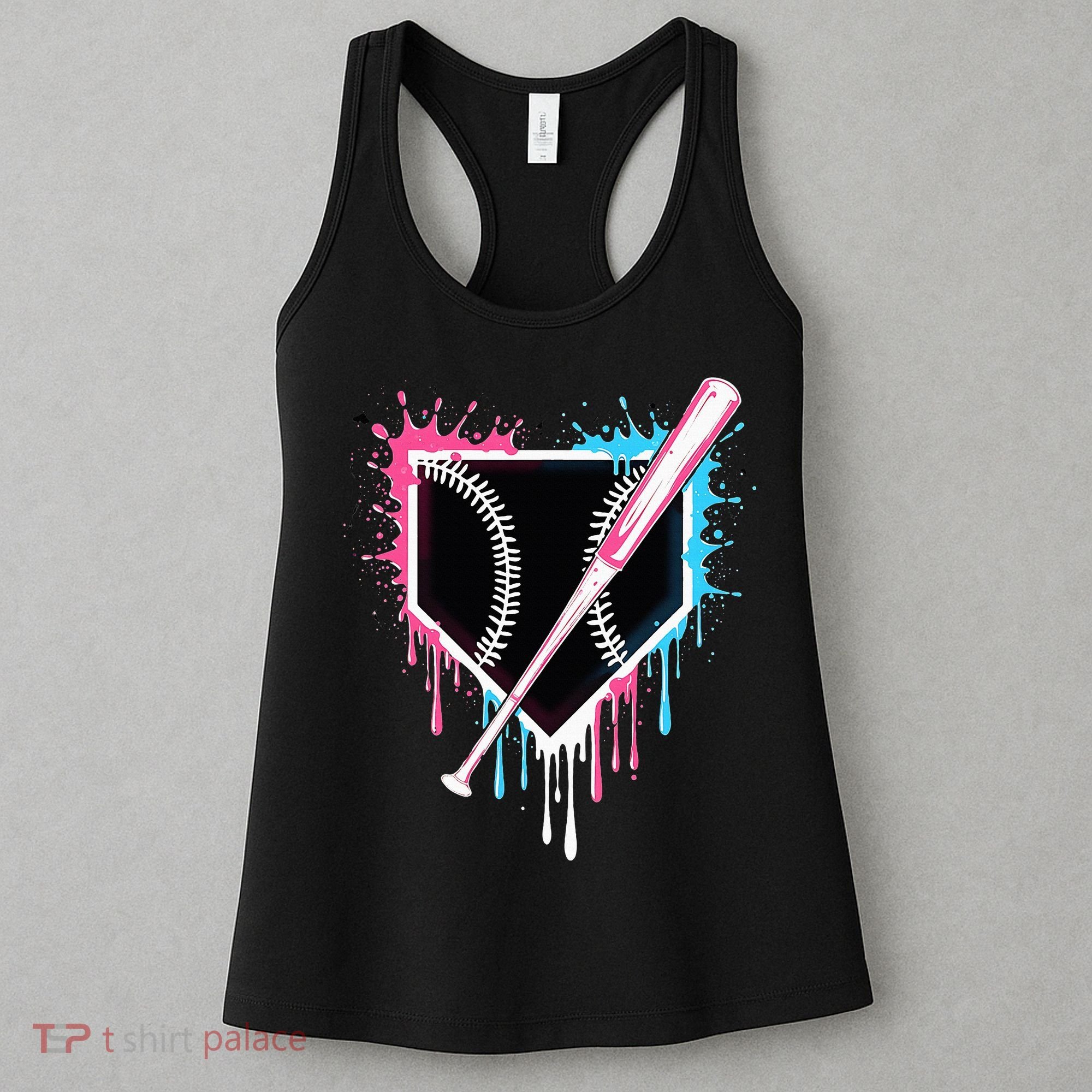 Sport Team Cool B.A.S.E.B.A.L.L Home Plate Drip With Sprinkles Drip Women's Tank Top