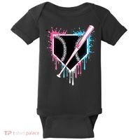 Sport Team Cool B.A.S.E.B.A.L.L Home Plate Drip With Sprinkles Drip Baby Bodysuit thumb 0