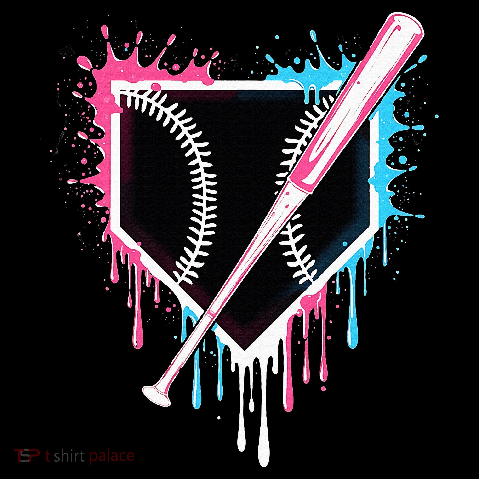 Sport Team Cool B.A.S.E.B.A.L.L Home Plate Drip With Sprinkles Drip Baby Bodysuit