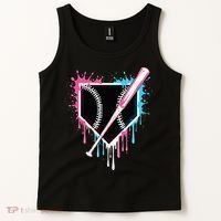 Sport Team Cool B.A.S.E.B.A.L.L Home Plate Drip With Sprinkles Drip Tank Top thumb 2