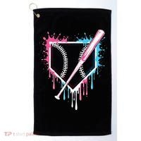 Sport Team Cool B.A.S.E.B.A.L.L Home Plate Drip With Sprinkles Drip Golf Towel thumb 0