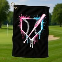 Sport Team Cool B.A.S.E.B.A.L.L Home Plate Drip With Sprinkles Drip Golf Towel thumb 1