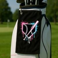 Sport Team Cool B.A.S.E.B.A.L.L Home Plate Drip With Sprinkles Drip Golf Towel thumb 2