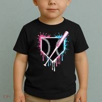Sport Team Cool B.A.S.E.B.A.L.L Home Plate Drip With Sprinkles Drip Toddler T-Shirt thumb 2
