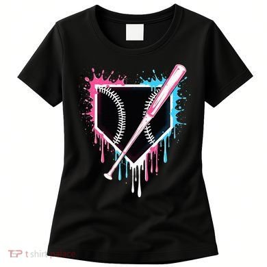 Sport Team Cool B.A.S.E.B.A.L.L Home Plate Drip With Sprinkles Drip Women's T-Shirt