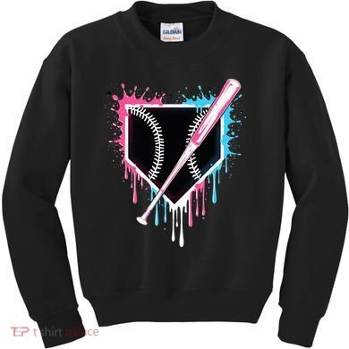 Sport Team Cool B.A.S.E.B.A.L.L Home Plate Drip With Sprinkles Drip Kids Sweatshirt
