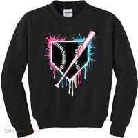 Sport Team Cool B.A.S.E.B.A.L.L Home Plate Drip With Sprinkles Drip Kids Sweatshirt thumb 0