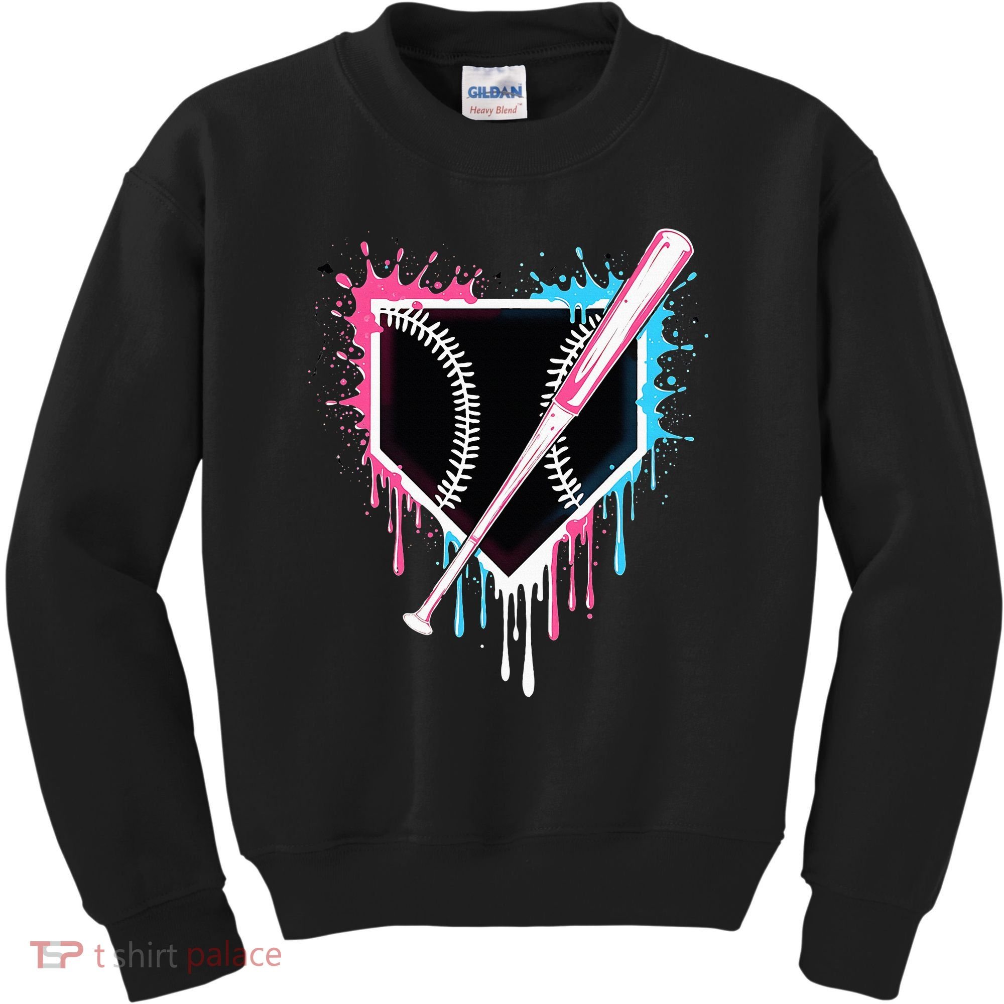 Sport Team Cool B.A.S.E.B.A.L.L Home Plate Drip With Sprinkles Drip Kids Sweatshirt