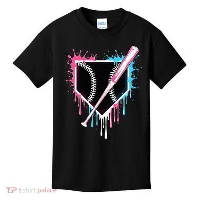 Sport Team Cool B.A.S.E.B.A.L.L Home Plate Drip With Sprinkles Drip Kids T-Shirt