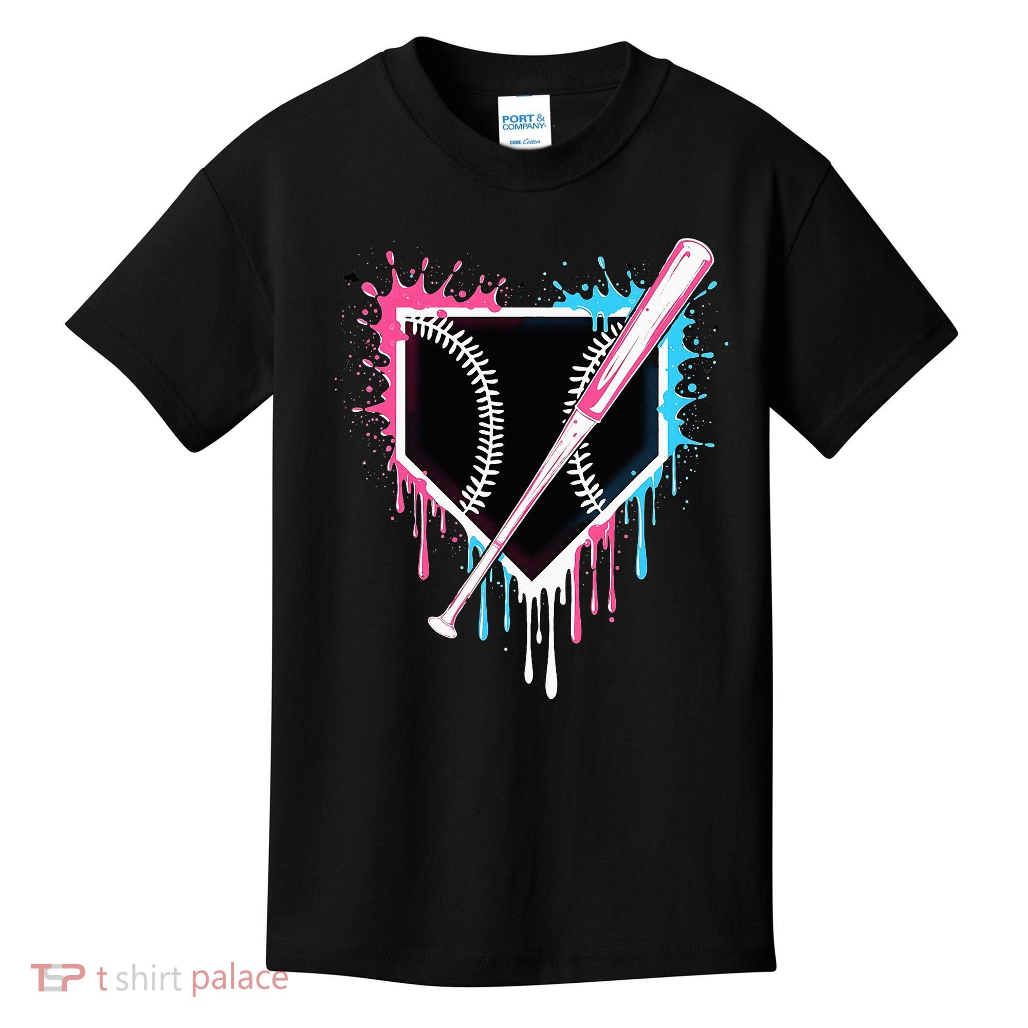 Sport Team Cool B.A.S.E.B.A.L.L Home Plate Drip With Sprinkles Drip Kids T-Shirt
