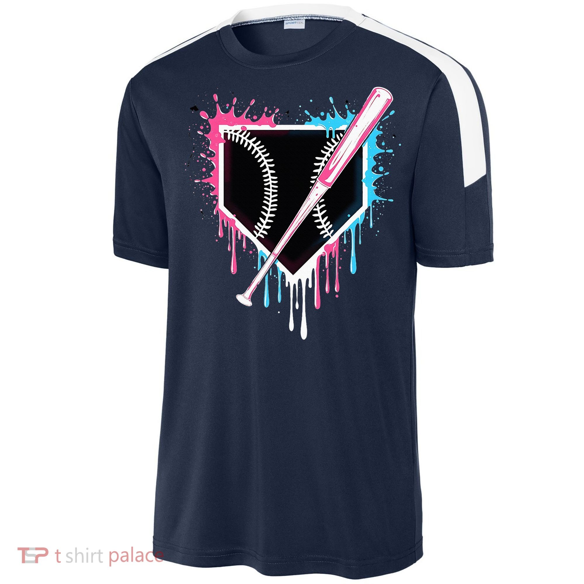 Sport Team Cool B.A.S.E.B.A.L.L Home Plate Drip With Sprinkles Drip Sport-Tek Competitor United Soccer Jersey